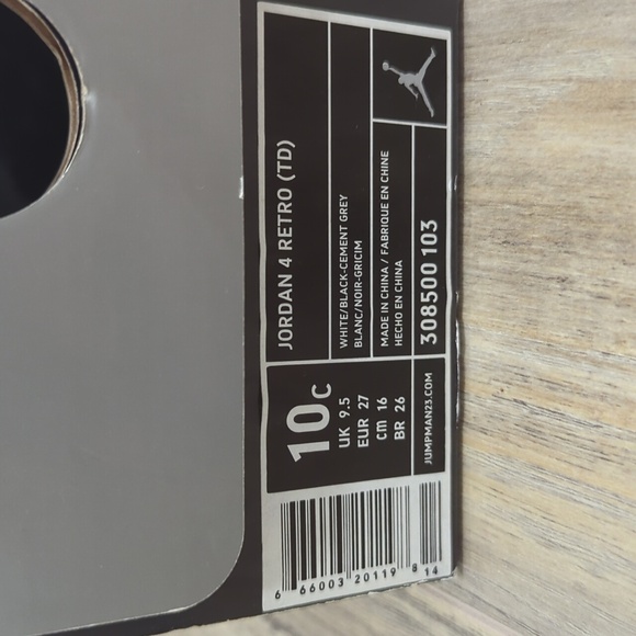 JORDAN 4 RETRO NIKE Kid's US 10c - Picture 6 of 6